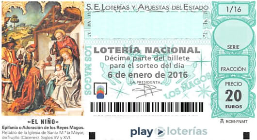 Décimo de la Lotería del Niño 2016, sorteo 1