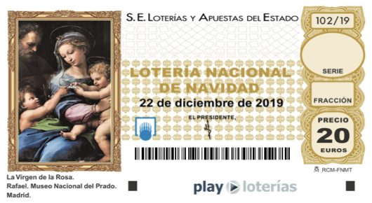 Décimo de la Lotería de Navidad 2019, sorteo 102