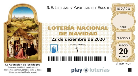 Décimo de la Lotería de Navidad 2020, sorteo 102
