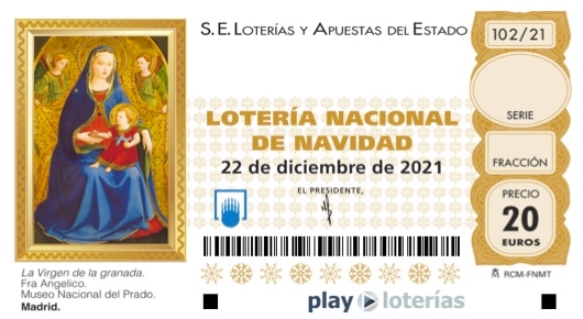 Décimo de la Lotería de Navidad 2021, sorteo 102