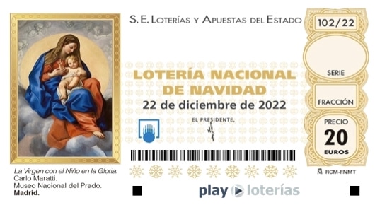 Décimo de la Lotería de Navidad 2022, sorteo 102