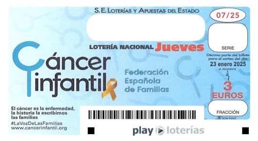 Décimo de la Lotería Nacional del jueves 23 de enero de 2025, sorteo 7
