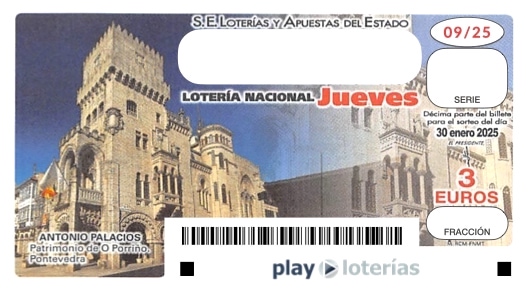 Décimo de la Lotería Nacional del jueves 30 de enero de 2025, sorteo 9
