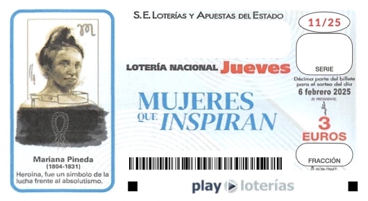 Décimo de la Lotería Nacional del jueves 6 de febrero de 2025, sorteo 11