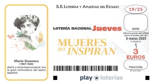 Décimo de la Lotería Nacional del jueves 6 de marzo de 2025, sorteo 19