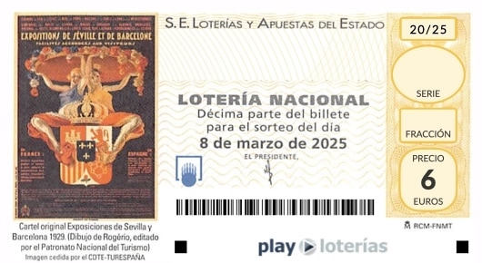 Décimo de la Lotería Nacional del sábado 8 de marzo de 2025, sorteo 20