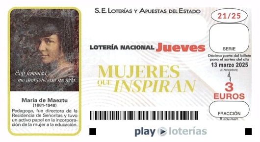 Décimo de la Lotería Nacional del jueves 13 de marzo de 2025, sorteo 21