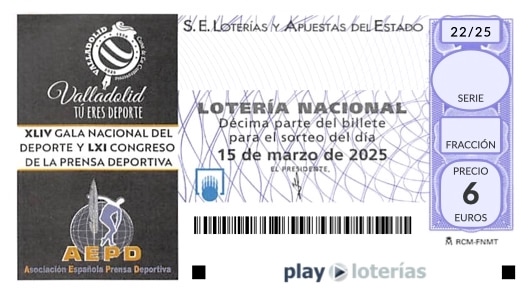Décimo de la Lotería Nacional del sábado 15 de marzo de 2025, sorteo 22