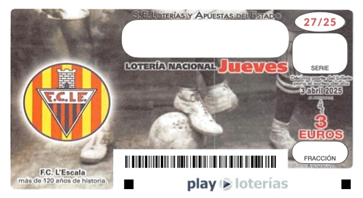 Décimo de la Lotería Nacional del jueves 3 de abril de 2025, sorteo 27