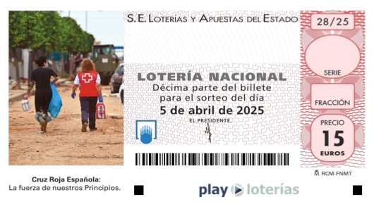 Décimo de la Lotería Nacional del sábado 5 de abril de 2025, sorteo 28