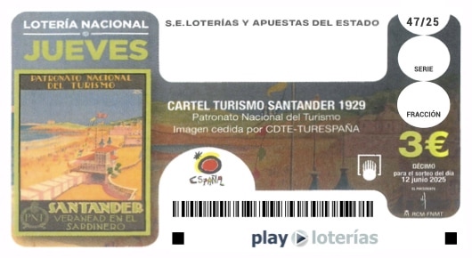 Décimo de la Lotería Nacional del jueves 12 de junio de 2025, sorteo 47