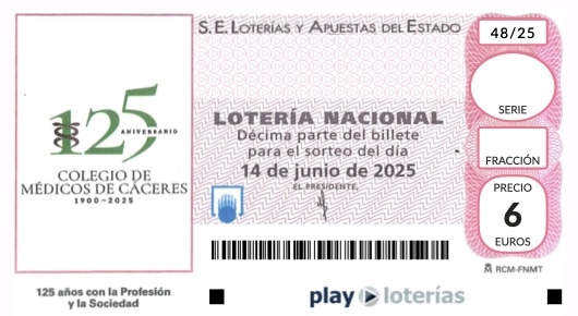 Décimo de la Lotería Nacional del sábado 14 de junio de 2025, sorteo 48