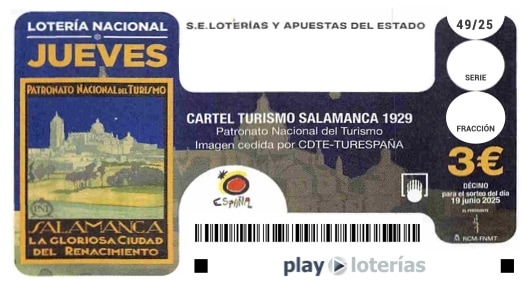 Décimo de la Lotería Nacional del jueves 19 de junio de 2025, sorteo 49