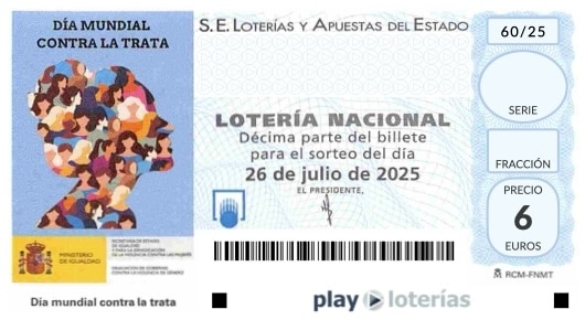 Décimo de la Lotería Nacional del sábado 26 de julio de 2025, sorteo 60