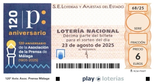 Décimo de la Lotería Nacional del sábado 23 de agosto de 2025, sorteo 68