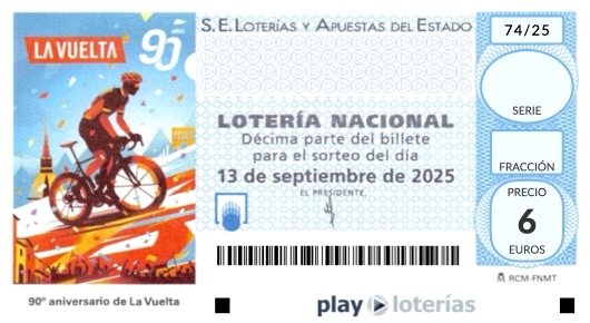 Décimo de la Lotería Nacional del sábado 13 de septiembre de 2025, sorteo 74
