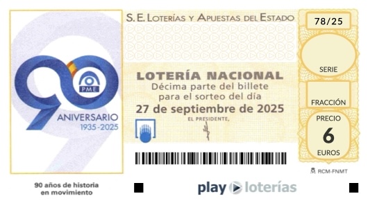 Décimo de la Lotería Nacional del sábado 27 de septiembre de 2025, sorteo 78