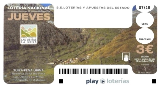 Décimo de la Lotería Nacional del jueves 30 de octubre de 2025, sorteo 87