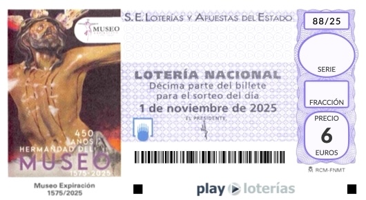 Décimo de la Lotería Nacional del sábado 1 de noviembre de 2025, sorteo 88