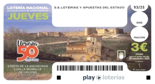 Décimo de la Lotería Nacional del jueves 20 de noviembre de 2025, sorteo 93