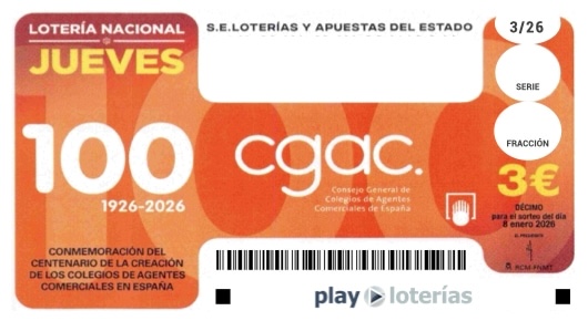 Décimo de la Lotería Nacional del jueves 8 de enero de 2026, sorteo 3