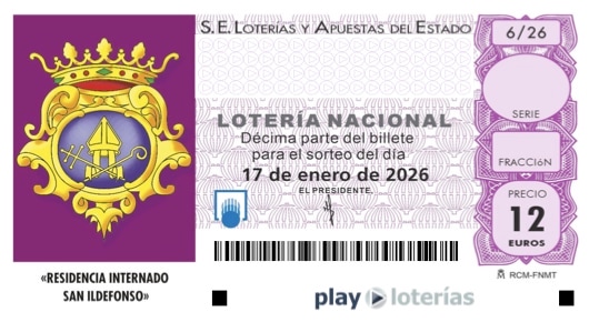 Décimo de la Lotería Nacional del sábado 17 de enero de 2026, sorteo 6