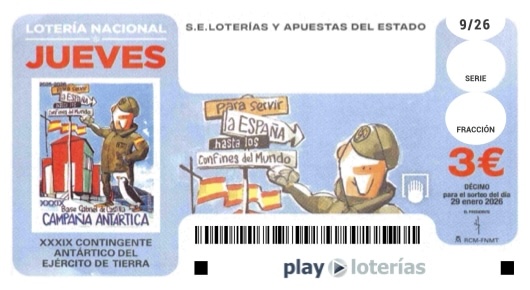 Décimo de la Lotería Nacional del jueves 29 de enero de 2026, sorteo 9