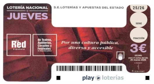 Décimo de la Lotería Nacional del jueves 26 de marzo de 2026, sorteo 25