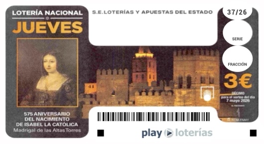 Décimo de la Lotería Nacional del jueves 7 de mayo de 2026, sorteo 37