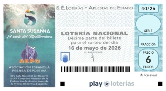 Décimo de la Lotería Nacional del sábado 16 de mayo de 2026, sorteo 40