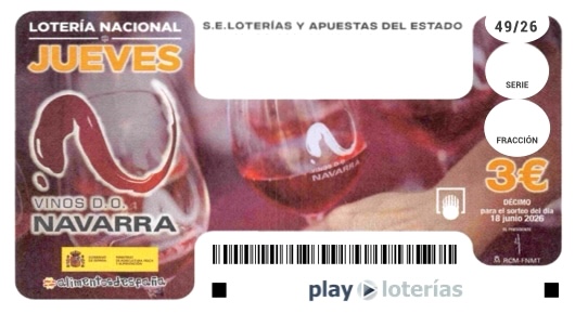 Décimo de la Lotería Nacional del jueves 18 de junio de 2026, sorteo 49