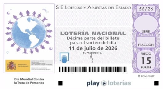 Décimo de la Lotería Nacional del sábado 11 de julio de 2026, sorteo 56