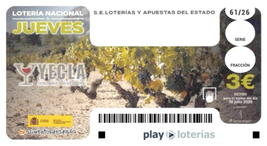 Décimo de la Lotería Nacional del jueves 30 de julio de 2026, sorteo 61