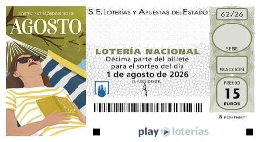 Décimo de la Lotería Nacional del sábado 1 de agosto de 2026, sorteo 62
