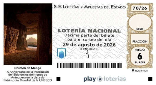 Décimo de la Lotería Nacional del sábado 29 de agosto de 2026, sorteo 70