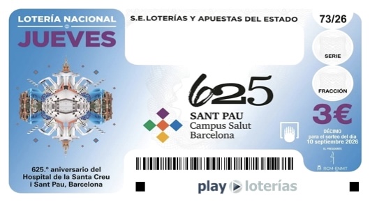 Décimo de la Lotería Nacional del jueves 10 de septiembre de 2026, sorteo 73