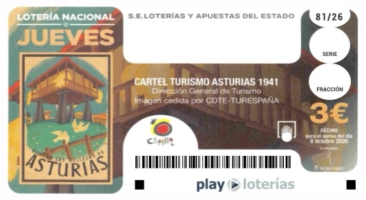 Décimo de la Lotería Nacional del jueves 8 de octubre de 2026, sorteo 81