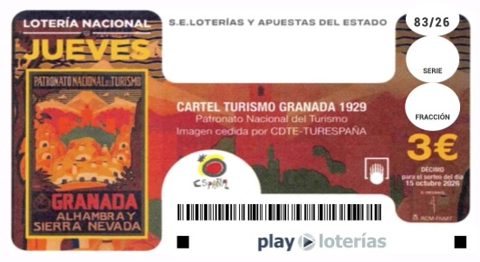 Décimo de la Lotería Nacional del jueves 15 de octubre de 2026, sorteo 83